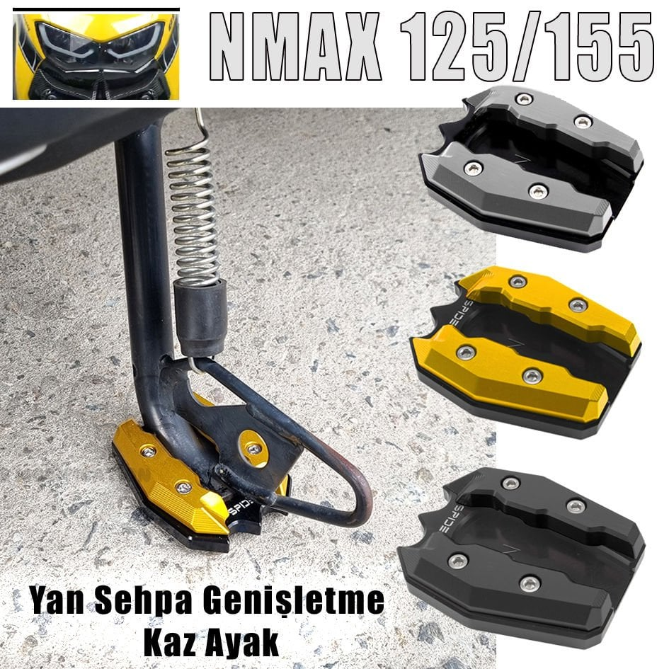 Nmax 125/155 2015-2025 Yan Sehpa Genişletici Cnc Kaz Ayak